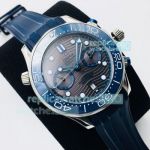 OE Replica Omega Seamaster 300M Chronograph Watch Grey Dial Blue Ceramic Bezel
